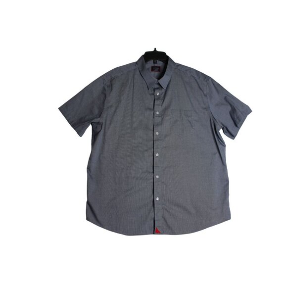 UNTUCKit Short Sleeve Grey Button Down Shirt Mens 2XL XXL Wrinkle Free - Picture 1 of 4